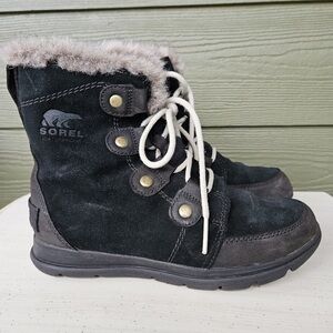 Sorel Kids Black and Gray Waterproof Boots